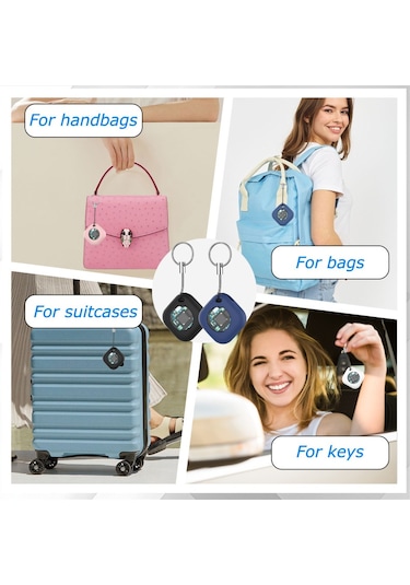 Geeroyoo 1 Adet Siyah Mini Bulucu Akıllı Kayıp Önleyici Cihaz