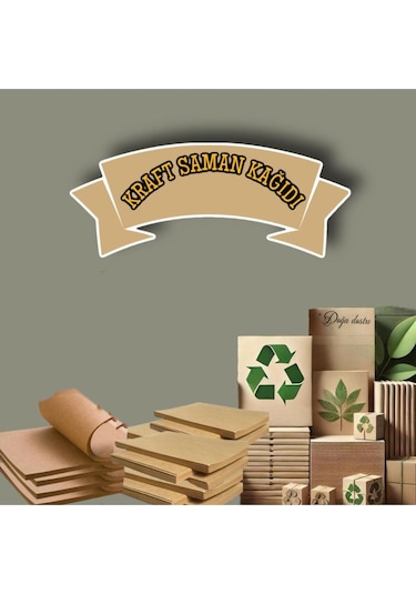 A4 Kraft Saman Kağıdı Paketleme Hobi Etiket Kağıdı 80 Gram 100 Adet