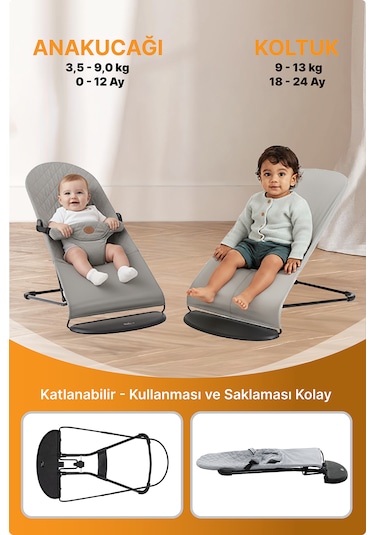 Livenzi Mobibaby Anakucağı Cotton Deluxe - Gri