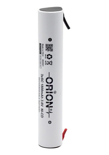 Orion 1800 mAh 3.6 V Ayaklı SC Ni-Cd Şarj Edilebilir Pil