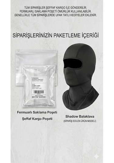Flex Honda Reflektörlü Siyah Kar Maskesi Balaklava Balaclava Motor Kış Spor Model 1