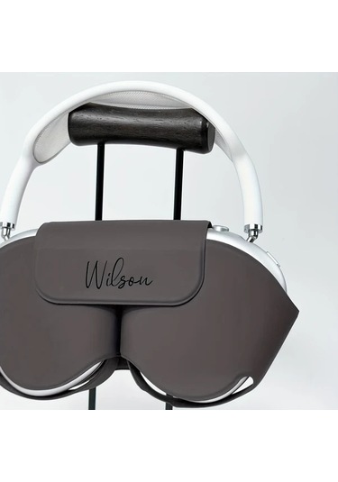 Fochsia Kişiselleştirilmiş Airpods Uyumlu Max Kılıfı Yumuşak Silikon Dayanıklı Çizilmeye Dayanıklı Beyaz