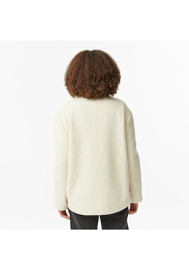 Nautica Kadın Krem Oversize Sweatshirt Düz 57k615t Krem