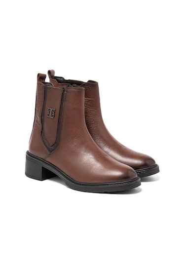 Bot Kadın Sr-11031-1 John May Taba Gri - Kırmızı