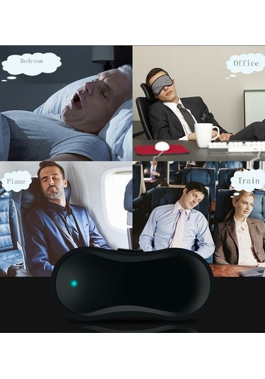 Pazly Taşınabilir Horlama Önleyici - Ems Stimülasyonlu Siyah Uyku Makinesi Siyah