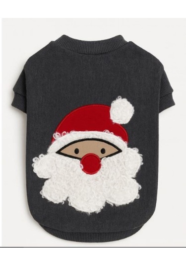 Gedyco Antrasit Xmas Küçük Irk Köpek Likralı Sweatshirt