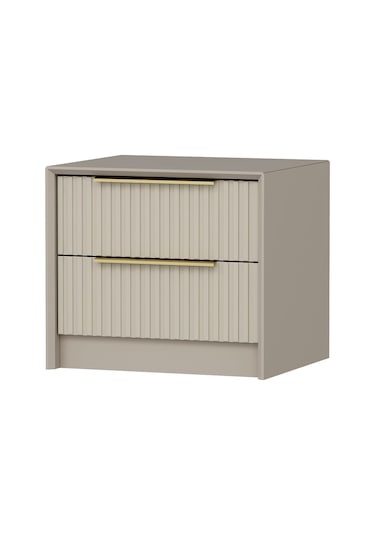 Kale Luxe 2 Çekmeceli Komodin - Kumtaşı