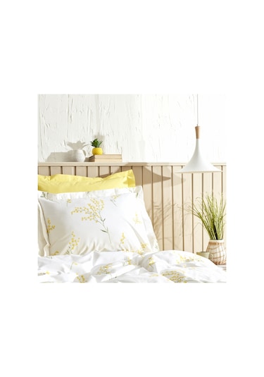 Karaca Home Loretta %100 Pamuk Çift Kişilik Nevresim Takımı Sarı - 200.22.08.0021 Sarı