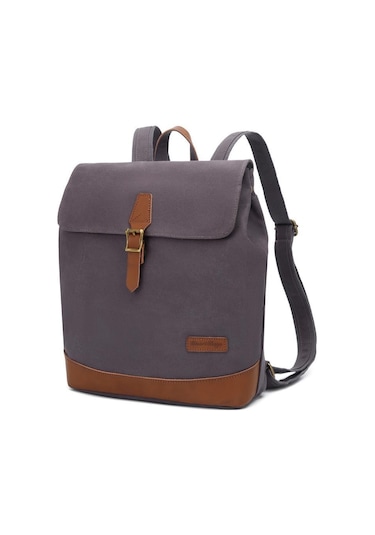 Kanvas Kumaş Kadın Sırt Çantası Smart Bags 1329 Kahverengi
