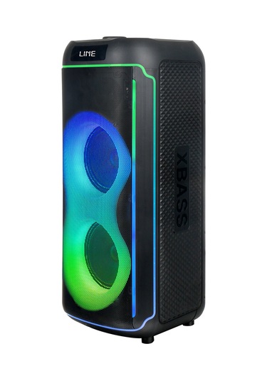 Mikrofonlu Rgb Işıklı Kablosuz Karaoke Hoparlör Çift 6.5 İnç Stereo Bass Dijital Led Parti Sistemi