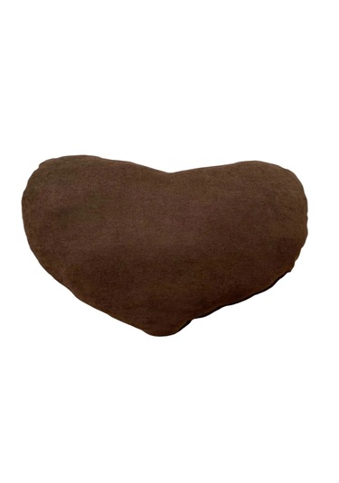Ruxwoiw Kalp Yastığı %100 Pamuklu %100 Boncuk Elyaf - Kahverengi