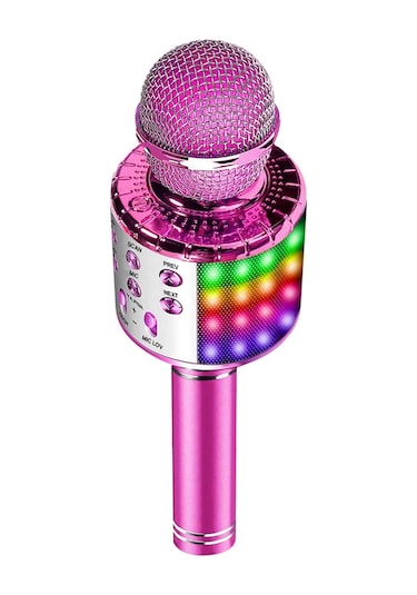 Leezsing "kablosuz Led Mikrofon - Bluetooth Hoparlörlü, Profesyonel Kareoke Ve Canlı Yayın İçin"