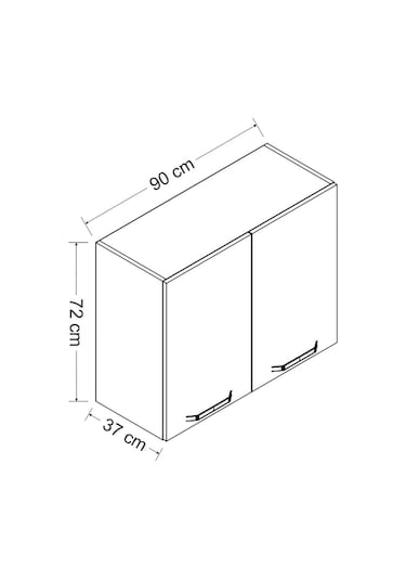 Minar 90 Cm Mutfak Dolabı Beyaz 90-b1-üst Modül