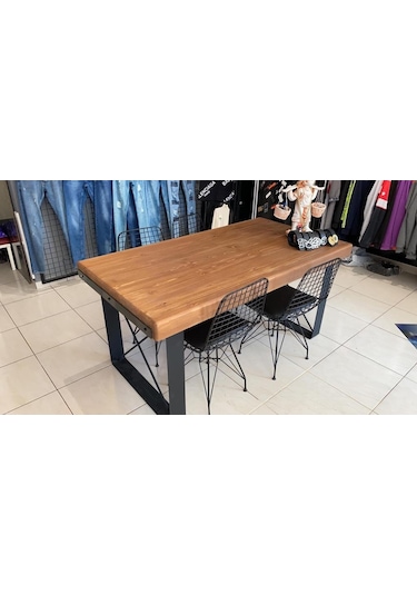 Deryawood Deryawood Dogal Agaç Mutfak Masası