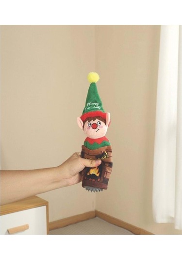 M-pets Christmas Elf Ödül Hazneli Peluş Köpek Oyuncağı