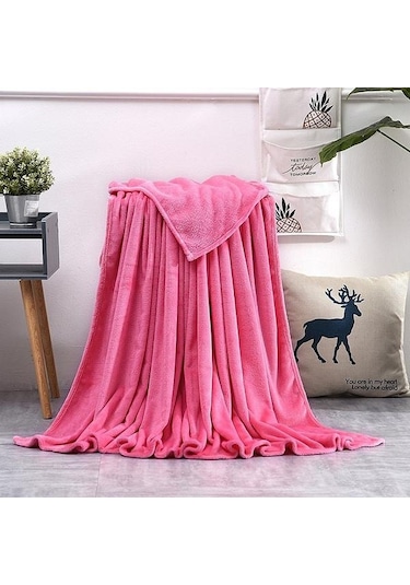 Karpuz Kırmızısı Ev Düz Renk Flanel Ağırlıklı Battaniye Süper Sıcak Yumuşak Katı Atma Battan Kanepe Yatak Ç. K. Battaniye 55764990