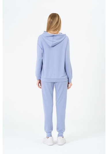 Kadın Yumuşak Kumaş Kapşonlu Eşofman Takımı Çok Renkli