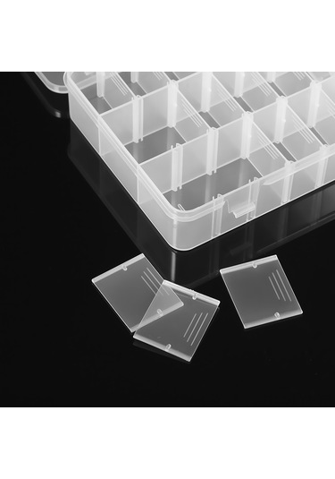 Youtek Plastik 24 Bölmeli Çekirdekli Organizer Kutusu - Küçük Aksesuar, Elektronik Parça, İlaç Ve Hobiler İçin Saklama Kutusu Beyaz
