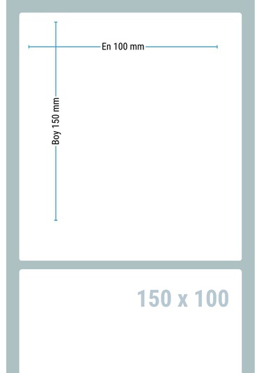 Termal Etiket 32 Adet Rulo Barkod Etiket 150x100 Mm 250 Sarım 1