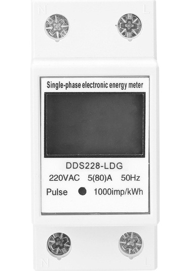 Trendooze 220v Tek Fazlı Lcd Elektrik Sayacı - Dın Ray, Gerçek Zamanlı Tüketim, Dayanıklı Abs