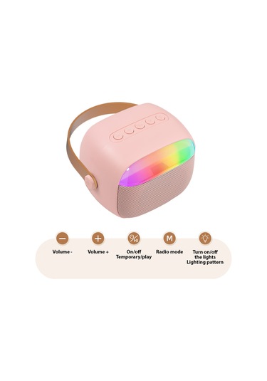 Lemestar "taşınabilir Kablosuz Karaoke Mikrofonlu Hoparlör Seti - 2 Mikrofon, Led Işık, Bluetooth 5.0"