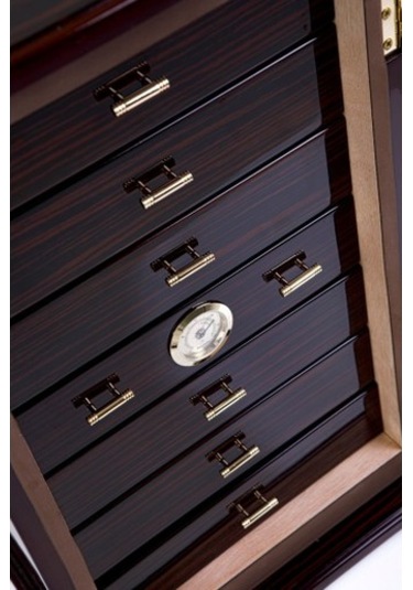 Parmida Humidor / Yedi Çekmeceli Puro Saklama Kutusu - Kahverengi 0185