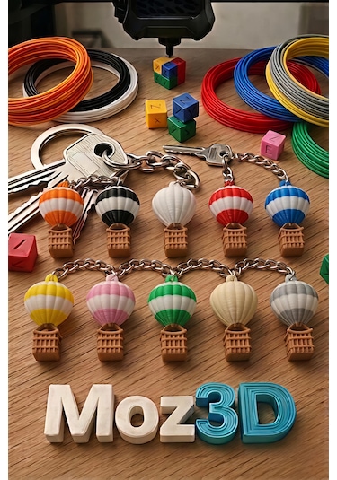 Mini Balon Anahtarlık Çok Renkli