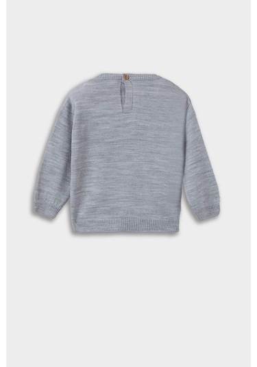 Defacto Erkek Bebek Bisiklet Yaka Araba Baskılı Kazak F2586a525wngr52 Gri