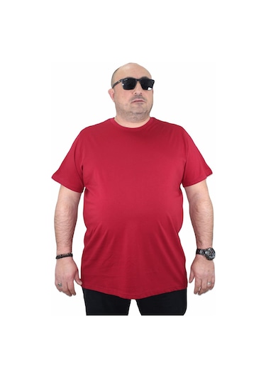 Moc Grande Mocgrande Büyük Beden Basic Tişört 11100 Bordo