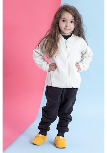Hopfrög Kids Polar Fleece Sarı Polar Barefoot Patik Sarı