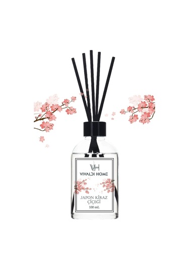 Vivaldi Home Japon Kiraz Çiçeği Çubuklu Oda Kokusu Esansiyel Uçucu Yağ 100 ML
