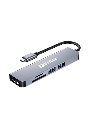 Daytona FC17 Type-c To Hdmı 2 Usb 3.0 Sd Tf 5in1 Çevirici Adaptör