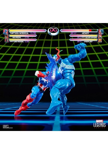 Hasbro Marvel Legends Gamerverse Captain America Vs Venom Retro Video Game İkili Aksiyon Figür Seti