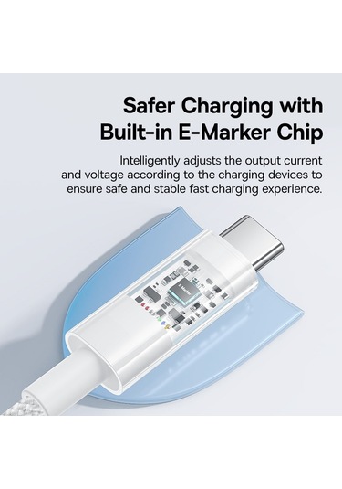 Baseus Cd Serisi Pd100w Usb-c / Type-c - Usb-c / Type-c Hızlı Şarj Veri Kablosu, Uzunluk: 1 M