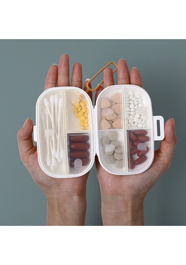 7 Bölmeli İlaç Kutusu - Beyaz