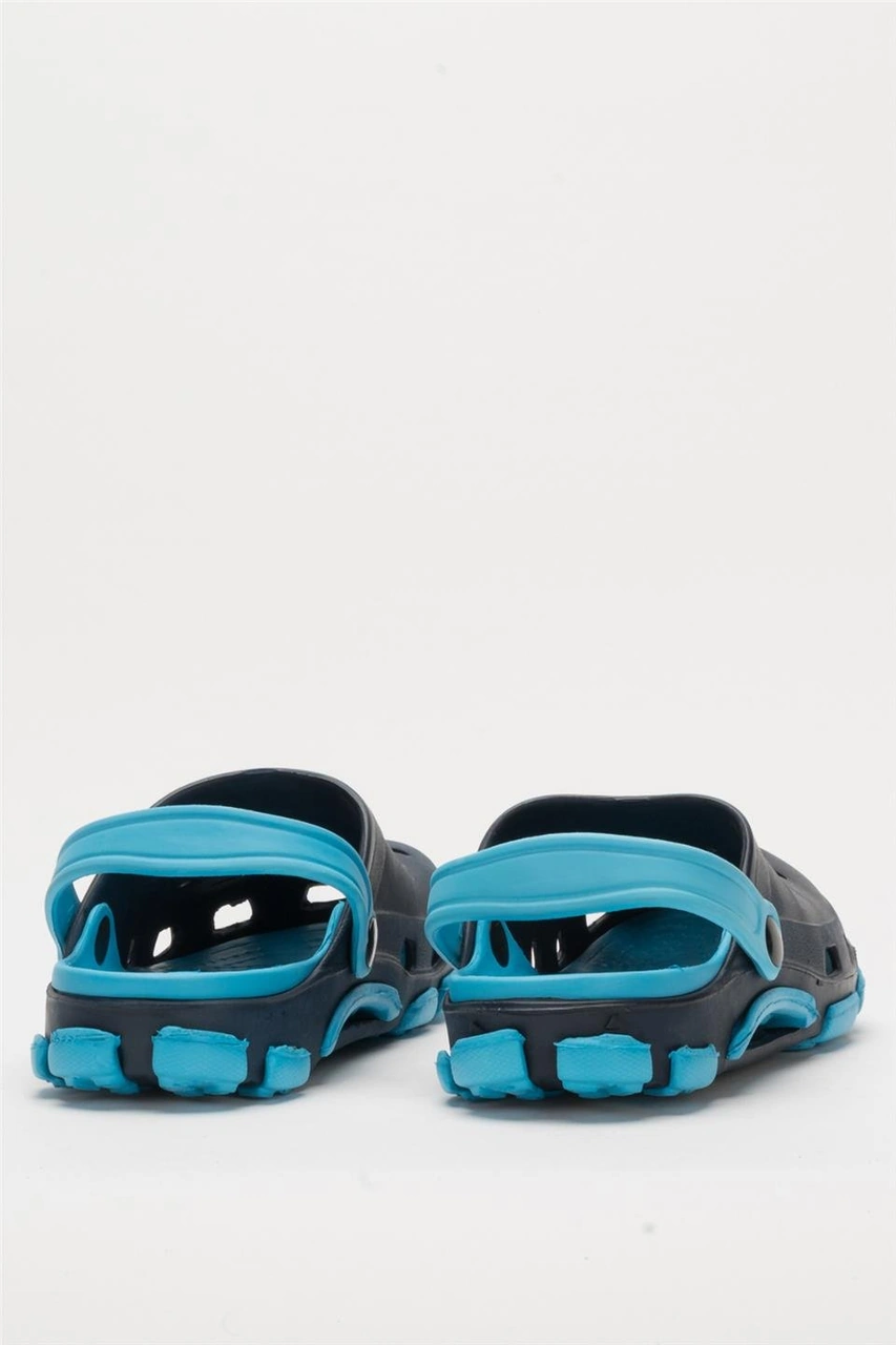 Unisex Çift Tabanlı Ortopedik Hemşire Doktor Aşçı Laboratuvar Deniz Havuz Terliği Sandalet Siyah - Turkuaz Siyah - Turkuaz