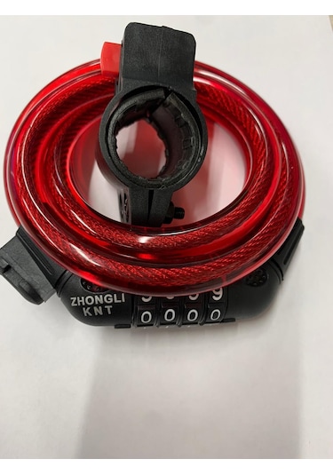 Knt Bisiklet Kilidi 12 MM 100 CM Değiştirilebilir Şifreli Çok Renkli