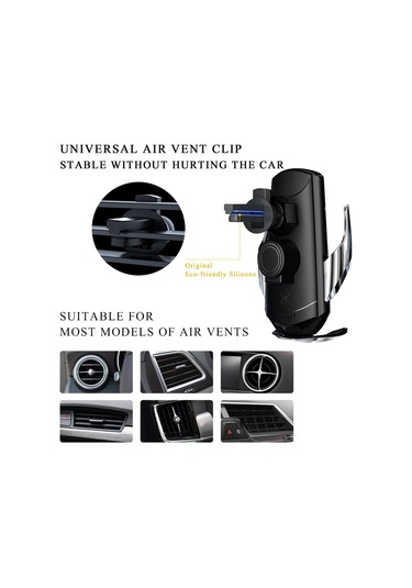 Monyee Mavi Araç İçin 15w Kablosuz Şarjlı Akıllı Sensörlü Telefon Tutucu, 360 Derece Döner, Otomatik Açılma-kapama, Navigasyon Ve Araç İç Gereci