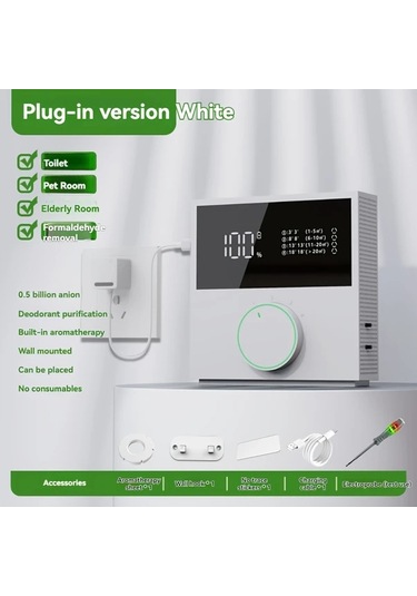 Xuweiwei Siyah Yeni Kalite Şık Dört Seviyeli Negatif İyonlu Hava Temizleyici Banyo Yaşlılar Evcil Hayvan Odası İçin Masaüstü Filtre