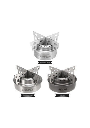 Youtek Lıxada Çelik Alkol Ocağı Seti: Isıtıcı, Çapraz Ayak Ve Yangın Söndürücü Kapak - Kamp, Piknik İçin Taşınabilir, Dayanıklı Gümüş