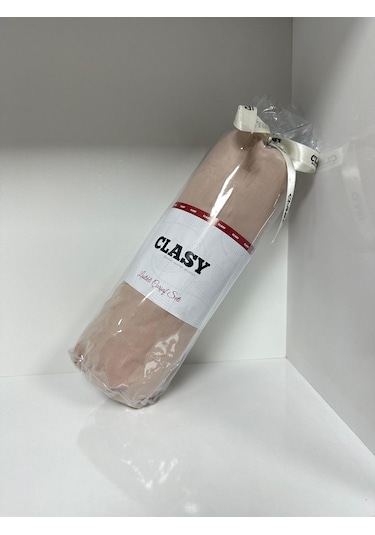 Clasy Ranforce Lastikli Çarşaf Seti Tek Kişilik Açık Düz Kahverengi Çok Renkli