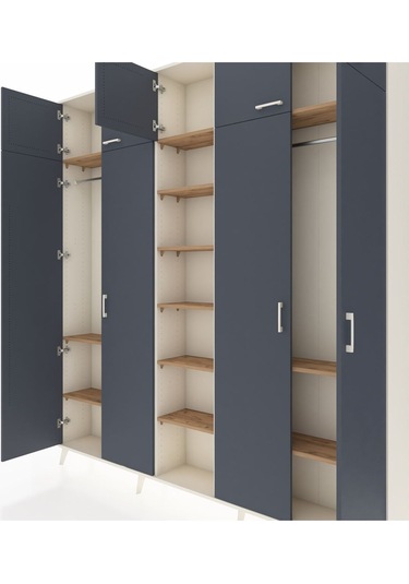 Arges Dolap 12 Raflı 9 Kapaklı 2 Askılı 220x30x243 Aytaşı-antrasit/çam Antrasıt/atlas Çam Arges Dolap 12 Raflı 9 Kapaklı 2 Askılı 220x30x243 Aytaşı-antrasit/çam Antrasıt/atlas Çam