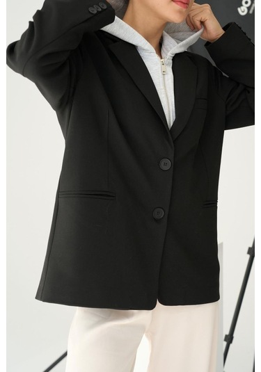 Fermuarlı Ceket - Siyah-gri Siyah-gri