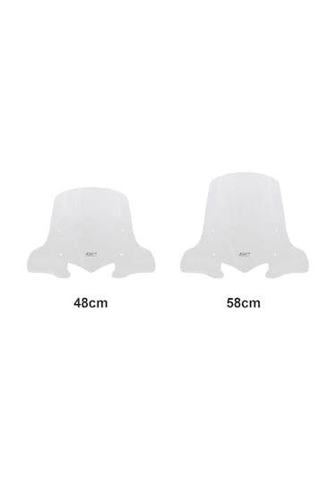 GP Kompozit  Hero DASH 125 2022-2024 Uyumlu Ön Cam Şeffaf 58 cm