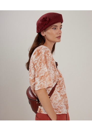 Yargıcı Büzgü Detaylı Bluz 23kkgm6001x 364 Kırmızı