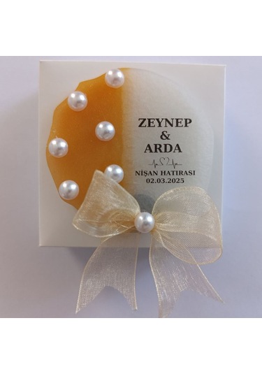 Nişan, Kına, Nikah, 15 Adet Magnet Gold-beyaz