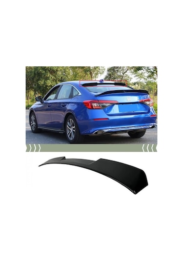 Civic Fe M4 Style - Cam Üstü Plastik 2021-2023 Piano Black Spoile