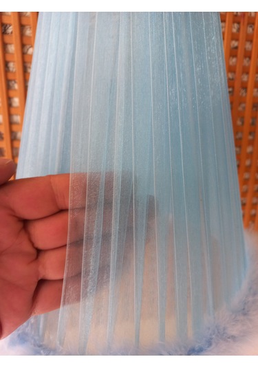 N-04 Mavi Organze Yatak Odası Çocuk Ve Bebek Odası Avize Mavi