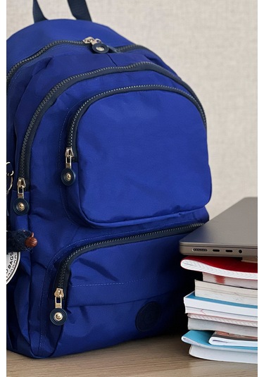 Nemo Group Saks Mavisi Okul Sırt Çantası Krinkıl Kumaş Saks Mavi