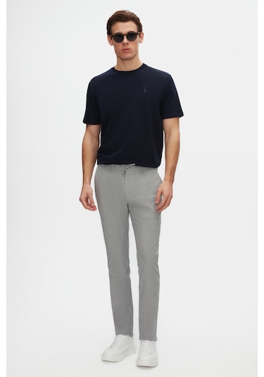 Twn Slim Fit Lacivert Baskılı T-shirt 4ec14ort12025 Lacivert